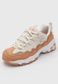 Tenis Lifestyle Beige-Nude-Blanco Skechers D'Lites-Get Wavy de Skechers