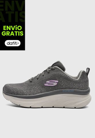 Tenis SKECHERS D`lux Walker Gris Skechers