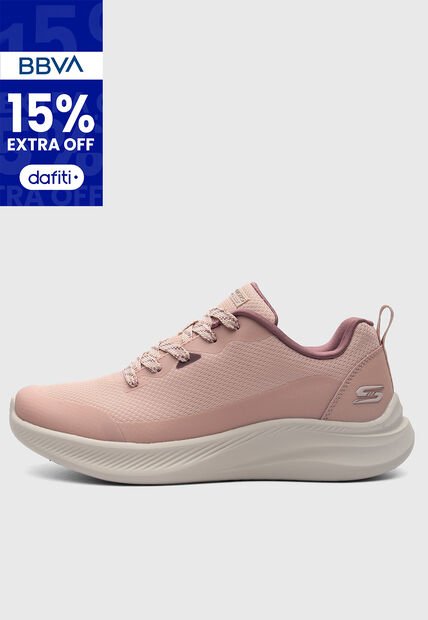 Tenis SKECHERS Bobs Moda Flex Rosa Nude