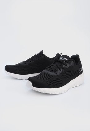 Tenis Running Negro-Marfil Skechers Squad
