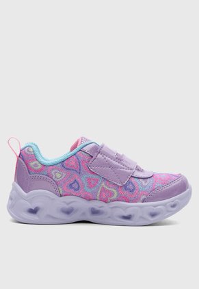 Tenis Lifestyle SKECHERS Heart Lights Violeta