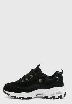 Tenis Lifestyle Negro-Blanco Skechers D`lites