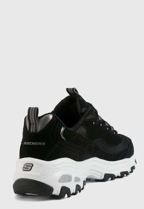 Tenis Lifestyle Negro-Blanco Skechers D`lites