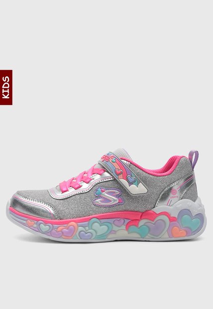 Tenis Lifestyle SKECHERS S-Lights: Eternal Heart Lights Gris