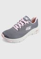 Tenis Running Gris-Rosa Skechers  Arch Fit-Sunny Outlook de Skechers