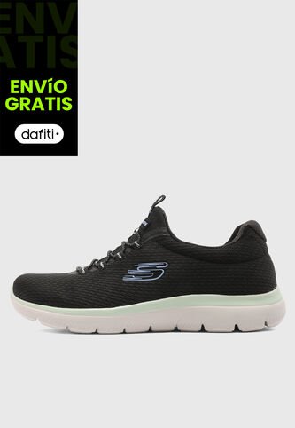 Tenis Training SKECHERS Mesh bungee slip-on Negro Skechers