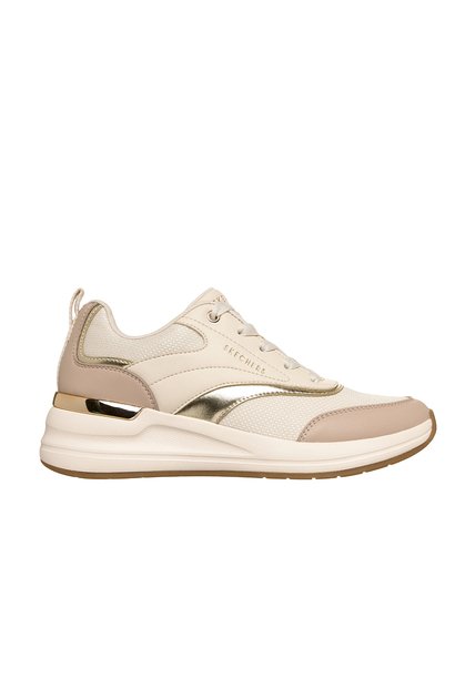 Tenis Skechers  Mujer Duraleather - Mesh W/  - Cafe