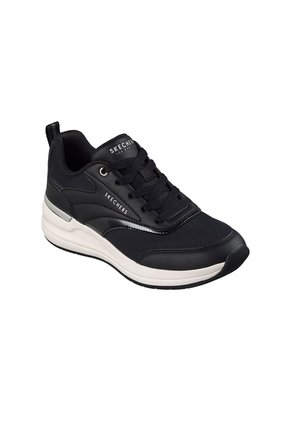 Tenis Skechers  Mujer Duraleather - Mesh W/  - Negro