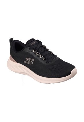 Tenis Skechers Mujer Engineered Mesh Lace-Up - Negro