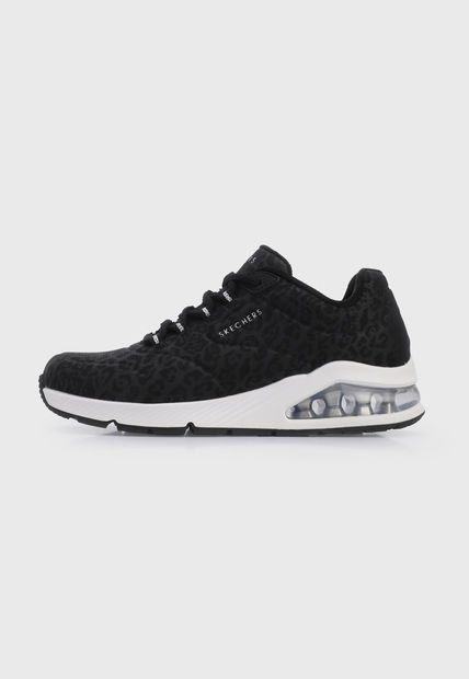 Tenis Lifestyle Negro-Blanco-Gris Skechers Street Uno 2