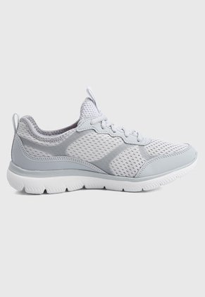 Tenis Running Gris-Marfil Skechers Summits-Free Classics