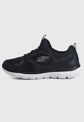 Tenis Running Negro-Blanco Skechers Summits-Free Classics
