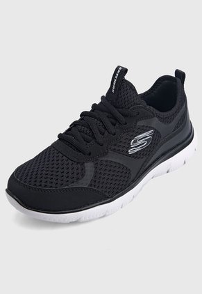 Tenis Running Negro-Blanco Skechers Summits-Free Classics