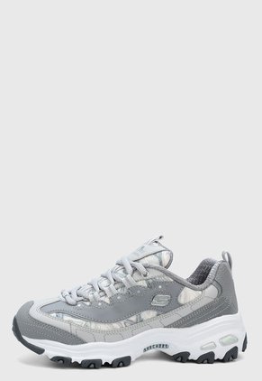 Tenis Lifestyle Gris-Blanco Skechers D lites