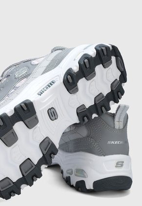 Tenis Lifestyle Gris-Blanco Skechers D lites