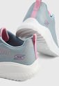 Tenis Training Gris-Blanco-Azul-Rosa Skechers BOBS Squad Chaos - Color Crush de Skechers