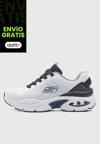 Tenis Lifestyle Blanco-Negro-Azul Petróleo SKECHERS Skech-Air Ventura Skechers