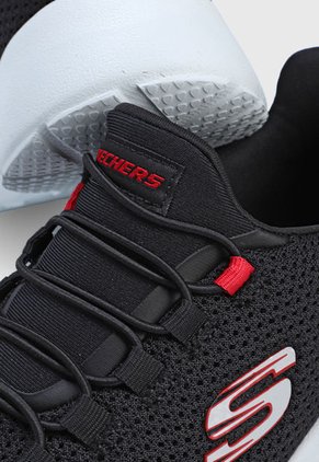 Tenis Training Negro-Gris-Rojo Skechers Dynamight