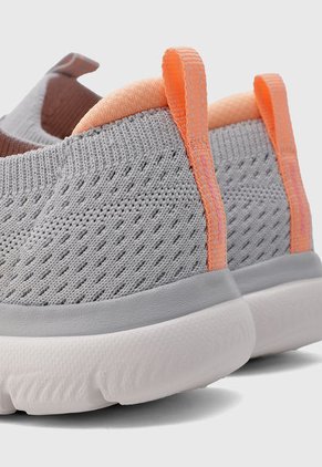 Tenis SKECHERS Stretch Knit Bungee Slip-On Gris