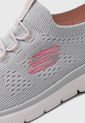 Tenis SKECHERS Stretch Knit Bungee Slip-On Gris de Skechers