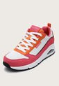Tenis Lifestyle Coral-Naranja-Blanco Skechers Uno - 2 Much Fun de Skechers
