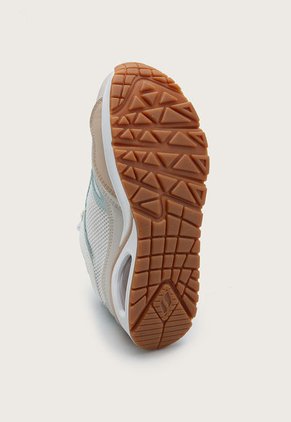 Tenis Lifestyle Marfil-Verde menta-Beige Skechers Uno - Heel Hints