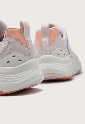 Tenis Lifestyle Palo Rosa-Blanco-Salmón Skechers D' Lux Fitnes