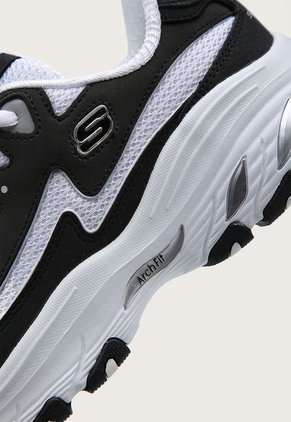 Tenis Lifestyle Negro-Blanco Skechers D'Lites Arch Fit - Better Me