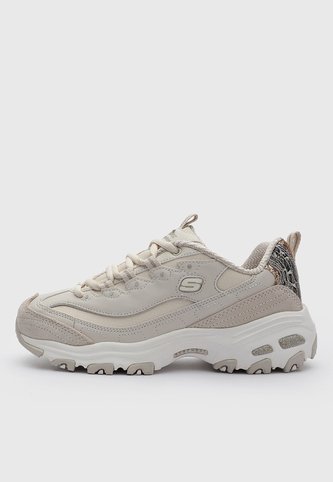 Tenis Lifestyle Skechers D'Lites Golden Chic Beige Skechers
