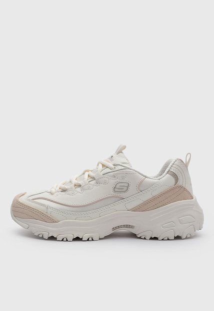 Tenis Lifestyle Skechers D'Lites Golden Chic Marfil