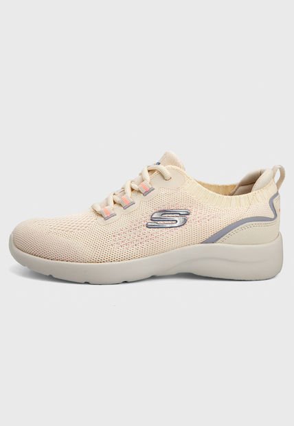 Tenis Training Beige-Blanco-Lila Skechers Dynamight 2.0 - Daytime Stride
