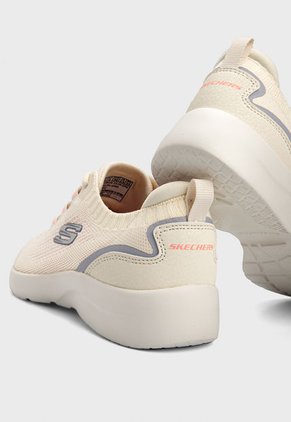 Tenis Training Beige-Blanco-Lila Skechers Dynamight 2.0 - Daytime Stride