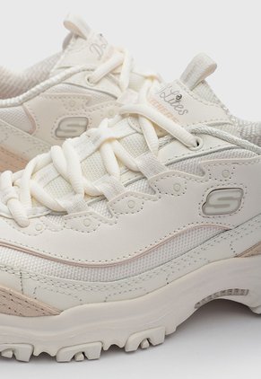 Tenis Lifestyle Skechers D'Lites Golden Chic Marfil