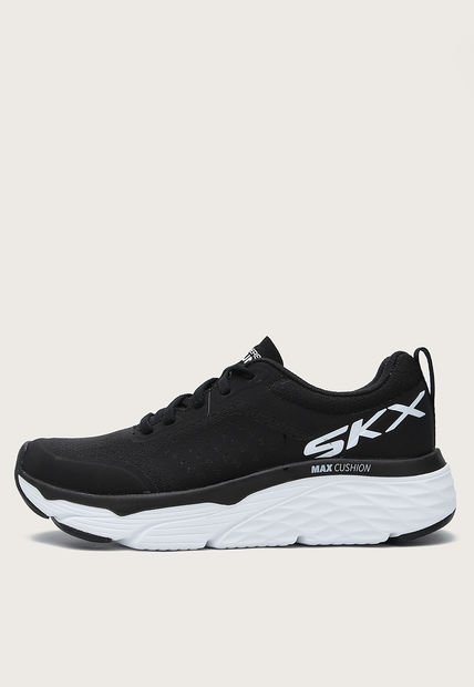 Tenis Running Negro-Blanco Skechers Max Cushioning Elite - Intense Effort