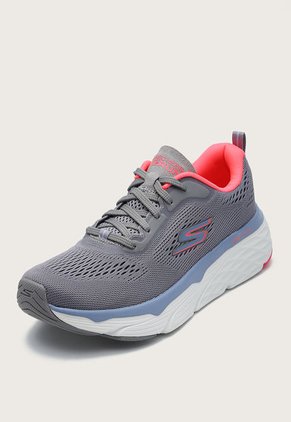 Tenis Training Gris-Coral-Celeste Skechers Max Cushioning Elite - Ziva