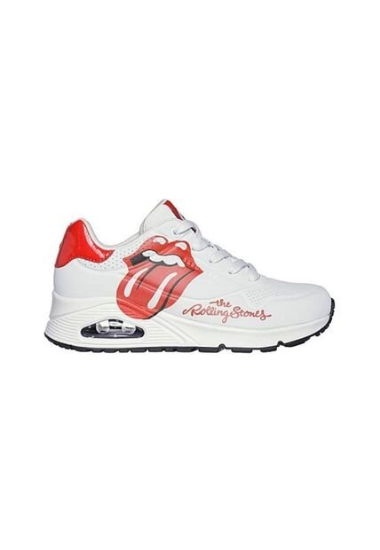 Tenis SKECHERS Para MUJER UNO - ROLLING STONES Color Blanco Y Rojo