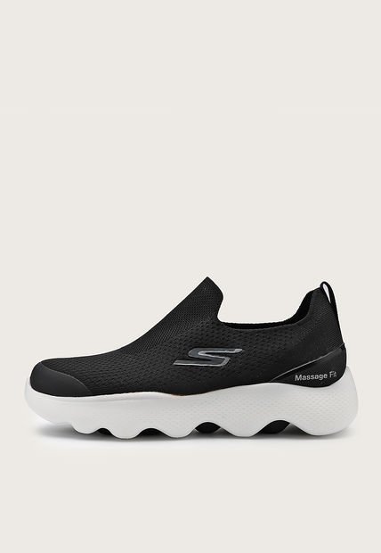 Tenis Running Negro-Gris-Blanco Skechers Go Walk-Massage Fit-Tidal