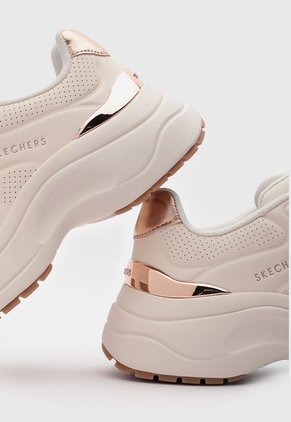 Tenis Lifestyle SKECHERS Lifted Steps Biege