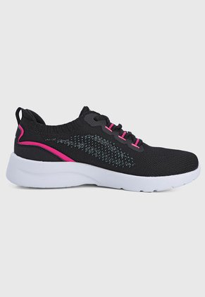Tenis Running Negro-Fucsia-Blanco Skechers