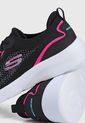 Tenis Running Negro-Fucsia-Blanco  Skechers de Skechers