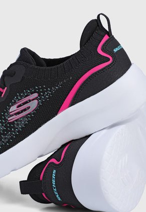 Tenis Running Negro-Fucsia-Blanco Skechers