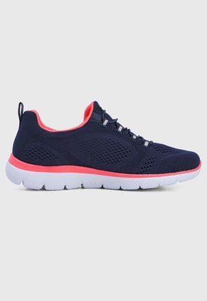 Tenis Running Azul-Rosa-Blanco Skechers