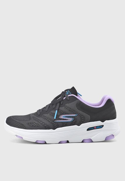 Tenis Running Negro-Blanco-Lila SKECHERS GO Run 7.0 - Driven