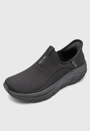 Tenis Training Negro Skechers Slip-ins: D'Lux Walker 2.0 Happy Step