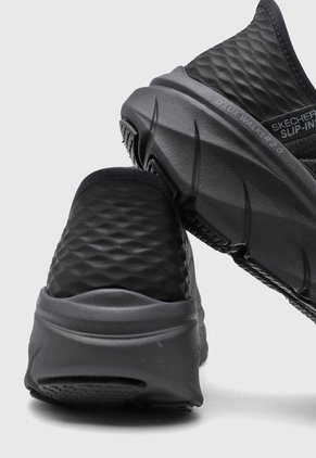 Tenis Training Negro Skechers Slip-ins: D'Lux Walker 2.0 Happy Step
