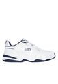 Tenis Skechers Hombre Durham Memory Foam Blanco Azul de Skechers