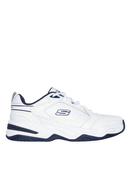 Tenis Skechers Hombre Durham Memory Foam Blanco Azul