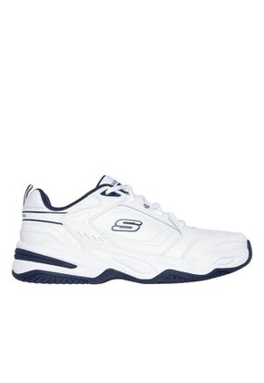 Tenis Skechers Hombre Durham Memory Foam Blanco Azul