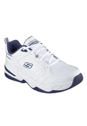 Tenis Skechers Hombre Durham Memory Foam Blanco Azul