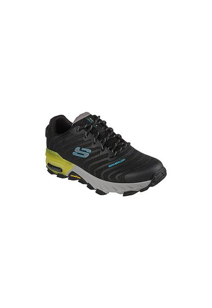 Tenis Hombre Skechers Max Protect  - Negro - Azul